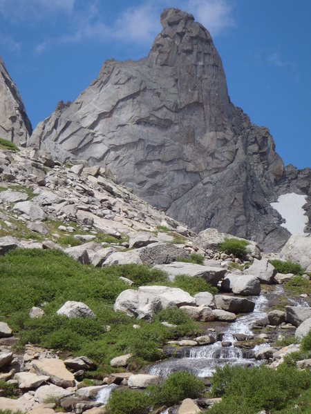 Overhanging Tower from Cirque Lake