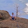 Drew sitting at the summit.