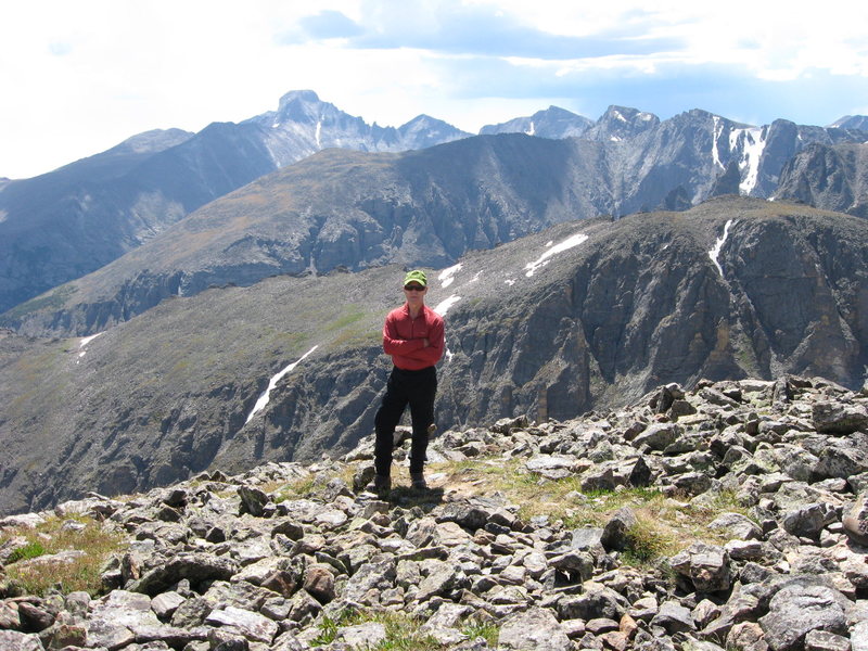 View of Longs Peak from top of Hallett Peak in RMNP 8/11