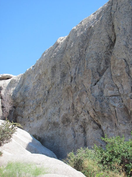 Practice Rock face as seen from the adjacent parking area.