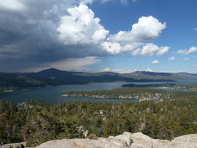 Big Bear Lake from the top of Castle Rock, Big Bear