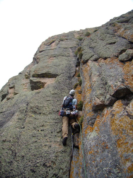 Bill Duncan - new routing on Zappa's tooth above Allens Park Colorado.  August 2011.