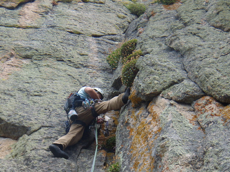 Bill Duncan - new routing on Zappa's tooth above Allens Park Colorado.  August 2011.