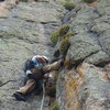 Bill Duncan - new routing on Zappa's tooth above Allens Park Colorado.  August 2011.