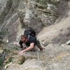 Climbing in Rock canyon Utah