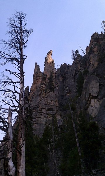 Cornlier towers seen from south along the Cornlier ridge<br>
