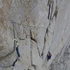 The steep crux pitch.