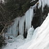 Ice climbing on the left side of Glen Onoko's upper falls.