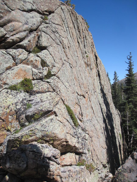 bouldering wall south of lost lake, rmnp.