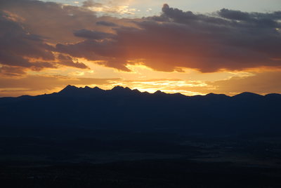 La Platas sunrise from Mesa Verde, 9-2009.