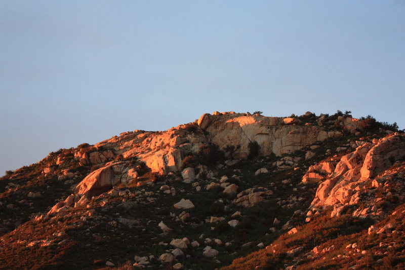 Descanso Wall at sunset. 