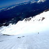 skiing down avalanche gulch (mt shasta, CA)