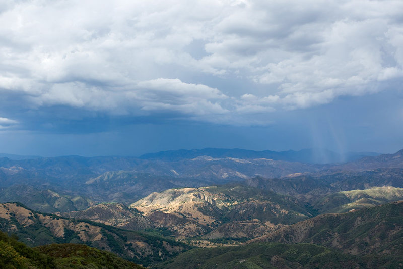 From Crag Full of Dynamite, the views to the north, into Los Padres National Forest, are spectacular.  The views alone may be reason enough to spend a day at this crag.