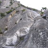 Climbing Pitch 3 of the Royal Arches with over 1000 feet of climbing above. Sweet!