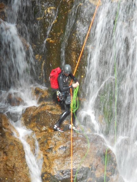 Angus untangling the ropes