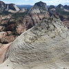 That butte is its own topo map! Astounding view from Led by Sheep. 