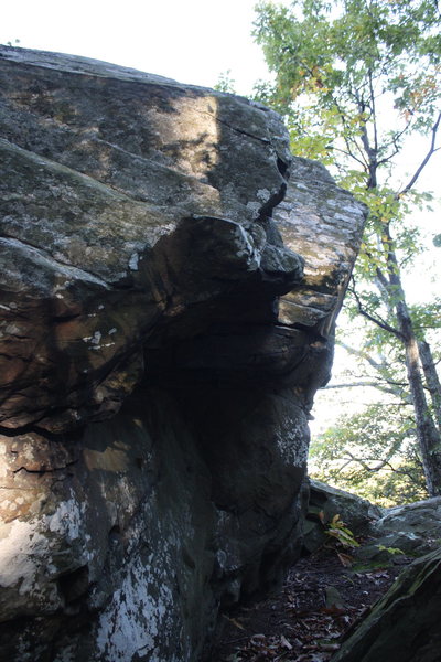 back side of first boulder