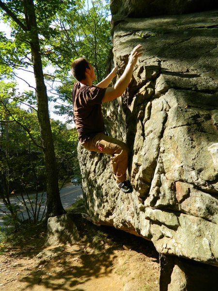 Myself finishing up the arete.