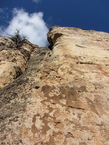 Looking up at the route from the bottom.