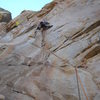 Climber on pitch 1