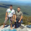 Me and Nate at the top of White Lightening, my first trad multi-pitch climb.