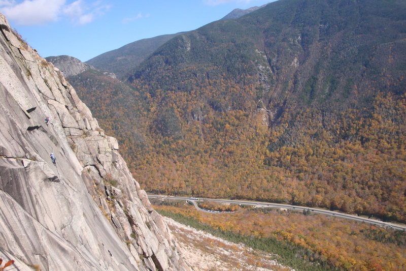 Another nice shot of Vertigo, taken from the belay above Reppy's Crack. 