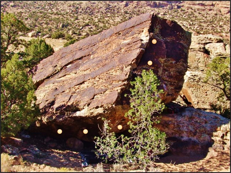 Paranormal starts at the left and works to the right staying under the overhang where it connects to Dark Flow and tops out.<br>
<br>
The tree in the foreground blocks part of the Paranormal problem.