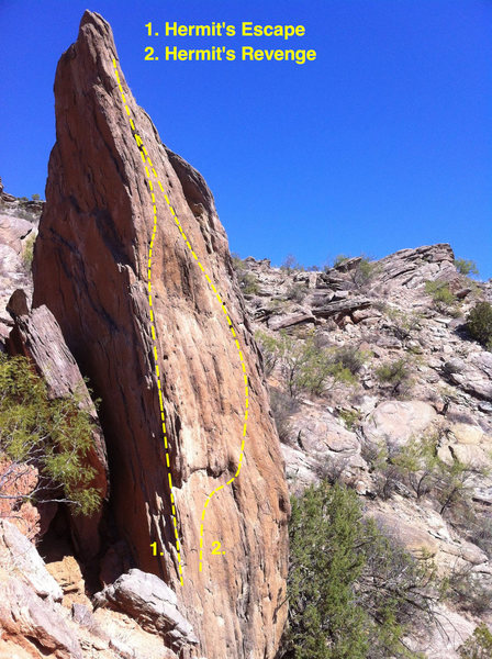 Hermit's Spire arete beta photo