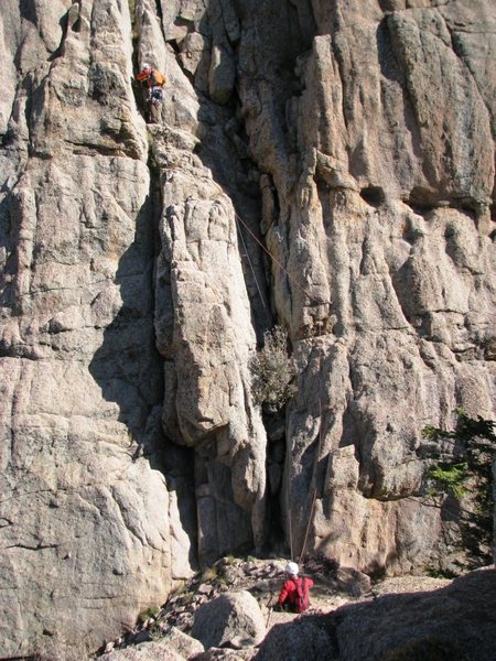 Jordan Ramey starting up the 4th pitch, off the first notch.  