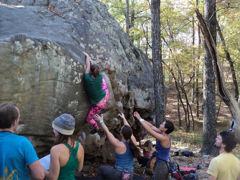 Unknown climber wearing some serious Panty Shields.