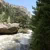 Tyrolean traverse. Boulder Canyon