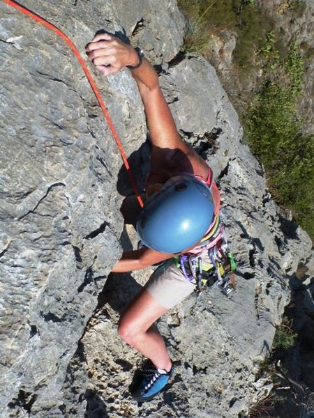 Finish of the 5th class climbing on Albahida