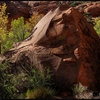 A boulder in Calico Basin.<br>
Photo by Blitzo.