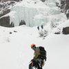 approaching Mummies 2, Hyalite Canyon.  Montucky.  Photo. Jon