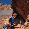 Jeff about to get into the business on the Haj.  I had climbed this 10 years earlier and remembered it feels much steeper than it looks.   It still feels that way today.