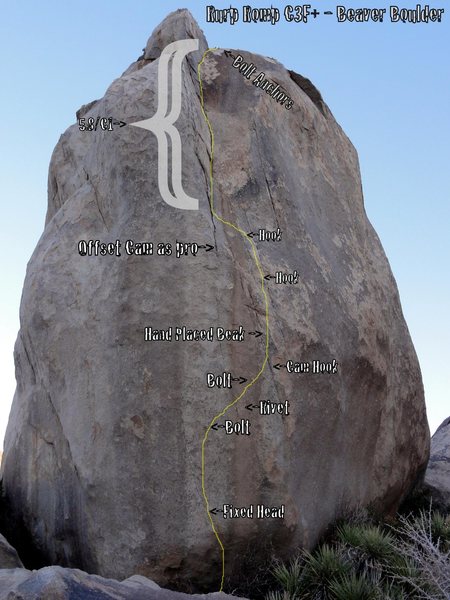 Placements for clean ascent (using 1 fixed head to start route)