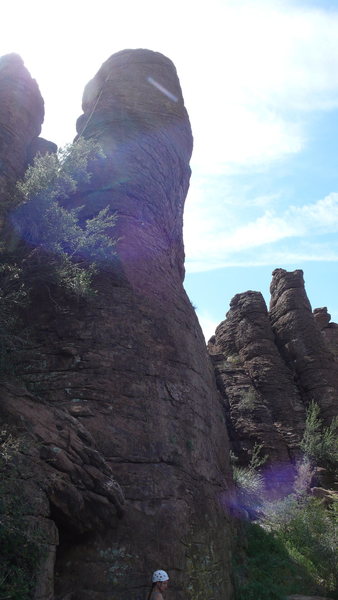 Shadow Buttresses with Hanna at the base of Hiding from the Torch