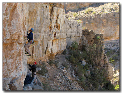 Mark on cruxy start of Semi Bluff