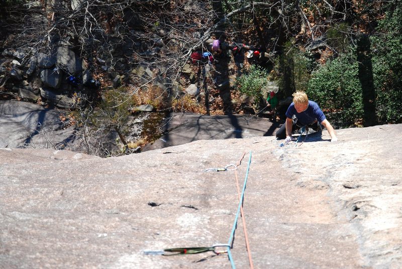 Following pitch 2 on a nice fall day!