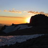 sunset behind Conness, from the descent.