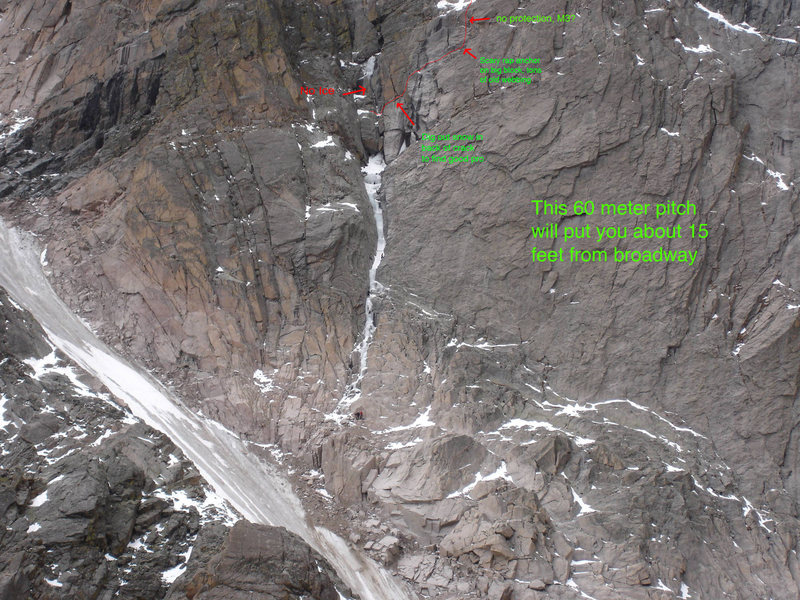 Alexander's Chimney to Broadway with no ice on last pitch. Timmy Pearl photo, 2007. 