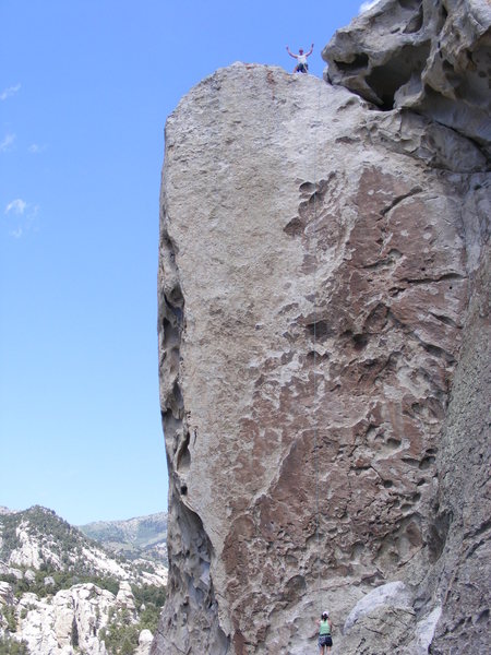 Conquering tribal boundaries, one of my first outdoor climbs.