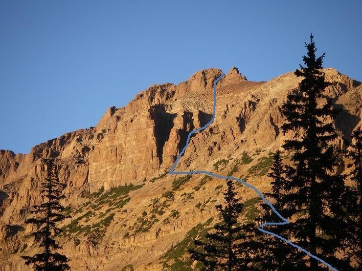 The Stairway to Hayden. This is also the general approach to the climbing on Hayden Peak.<br>
