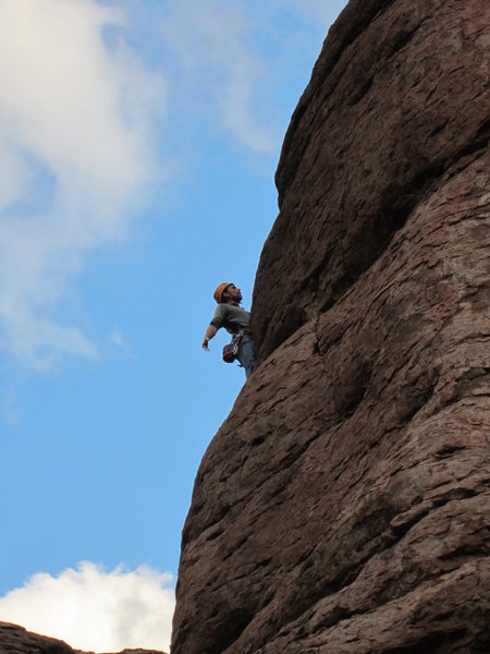 Canada Eric nearing the top on his onsight