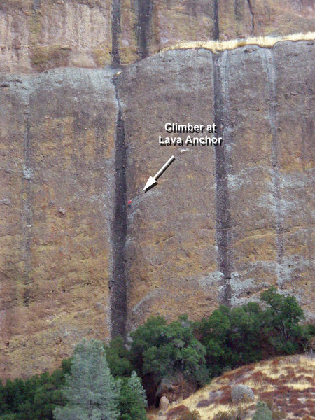 Note that the mid-point anchor on Lava Falls is located OUTSIDE and right of the "lava tube". My partner missed the anchor and kept going till he ran out of rope. THAT turned out to be a fun adventure. 