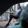the mechanic v6, curry bouldering