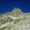 Winterstock south face - all routes begin from the large grassy terrace, which is easily accessed by traverse.