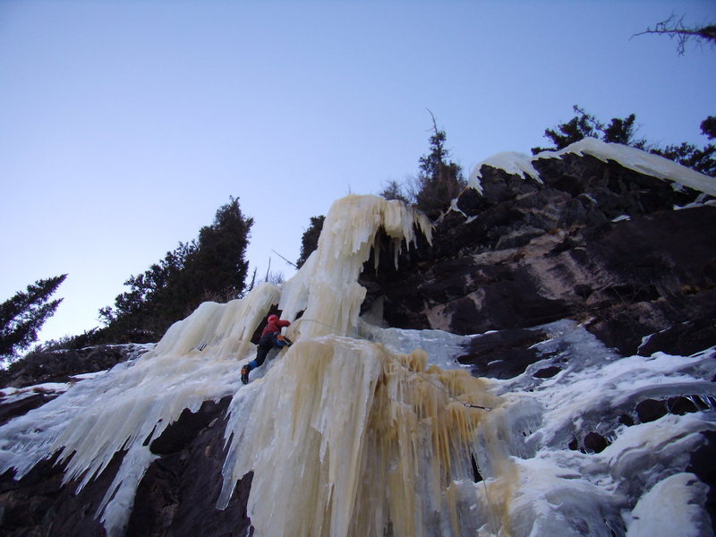 Mike Walley.  RMNP Loch Vale practice area.  Dec 26th 2011.