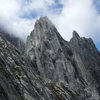 The imposing north face of the Kingspitz