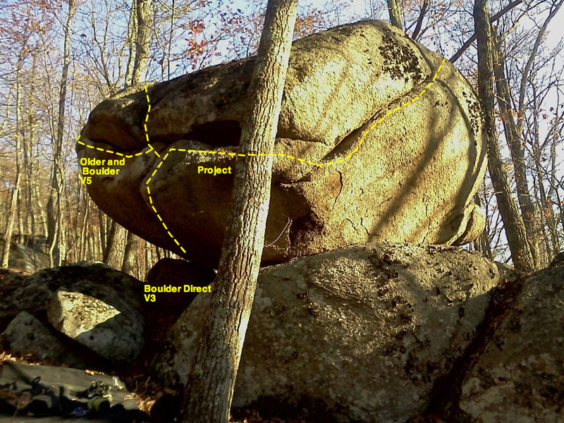 Bouldergasm is marked as 'project' in this photo